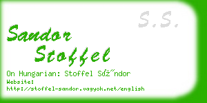 sandor stoffel business card